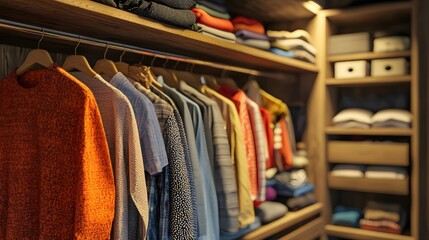 Obraz premium Clothes in the wardrobe