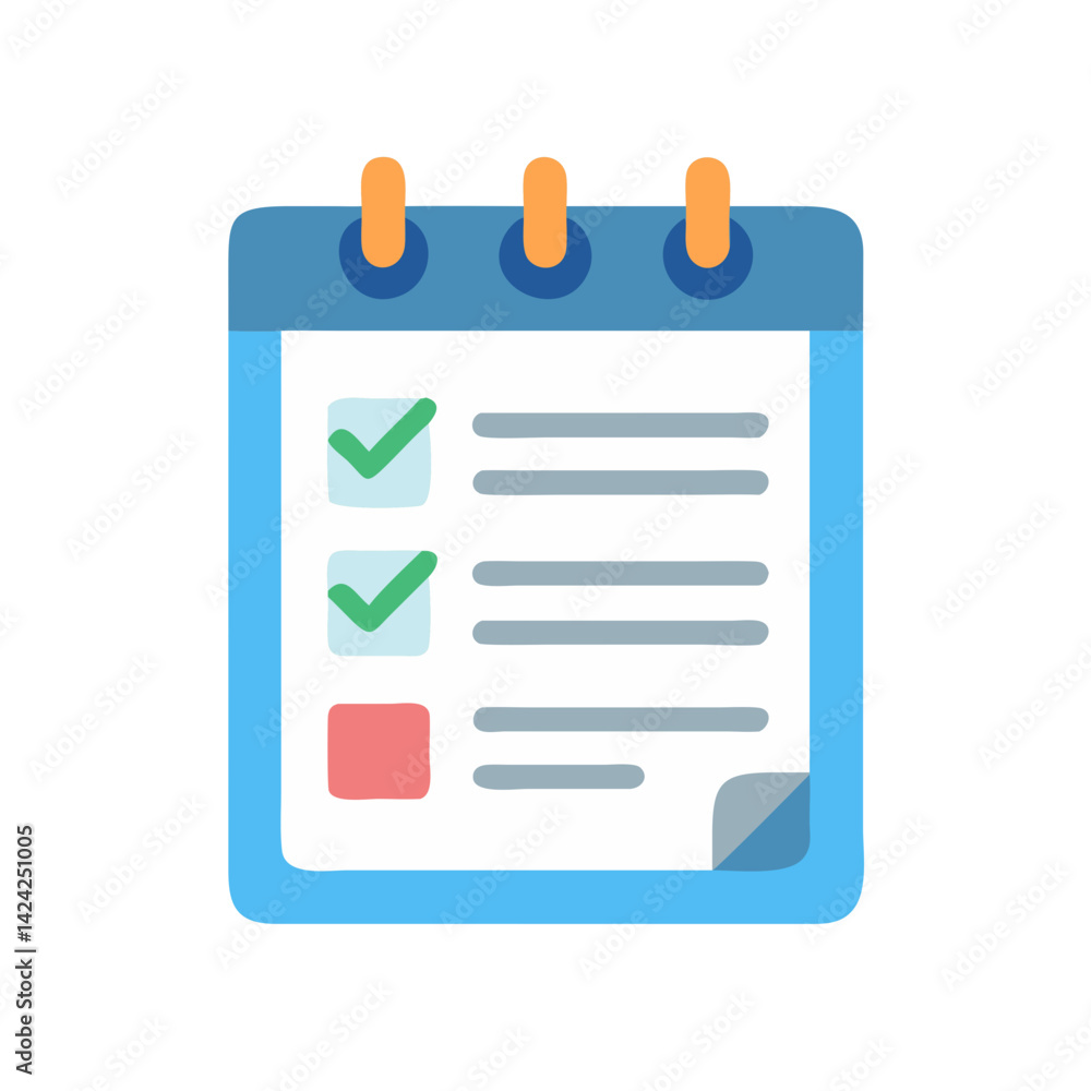 Poster Task Tracker Notepad Icon Representing To-Do List and Productivity Planner