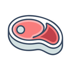 T-Bone Steak Icon Representing Raw Beef Cut and Butchery Meat Portion