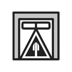 Tent Entrance Icon Representing Camping Shelter and Outdoor Access Point