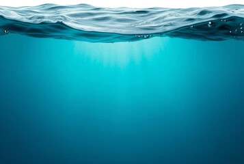 Obraz premium Water Surface and Underwater Scene, transparent background png