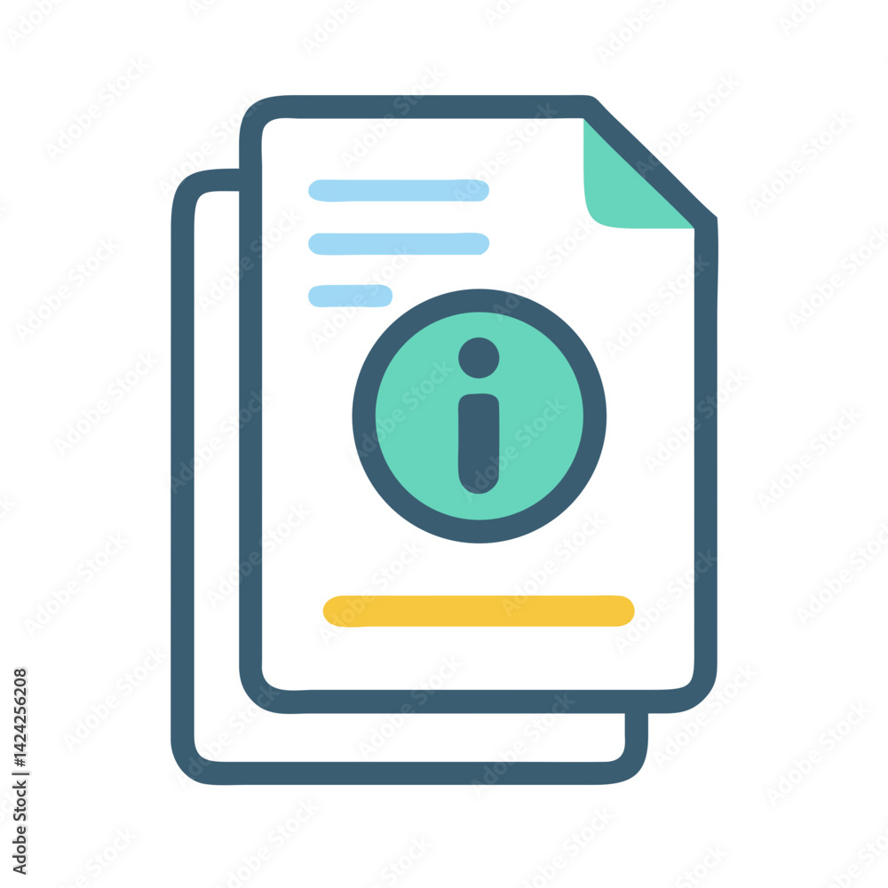 Poster Info Sheet Icon Representing Help Documentation