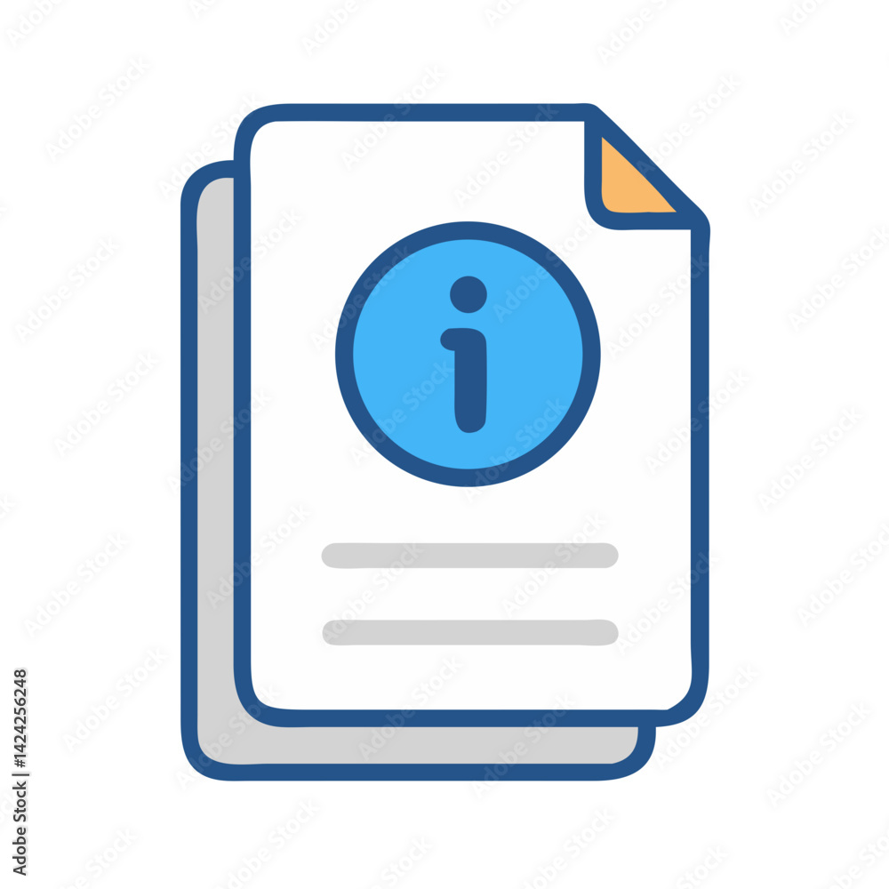 Poster Info Sheet Icon Representing Help Documentation