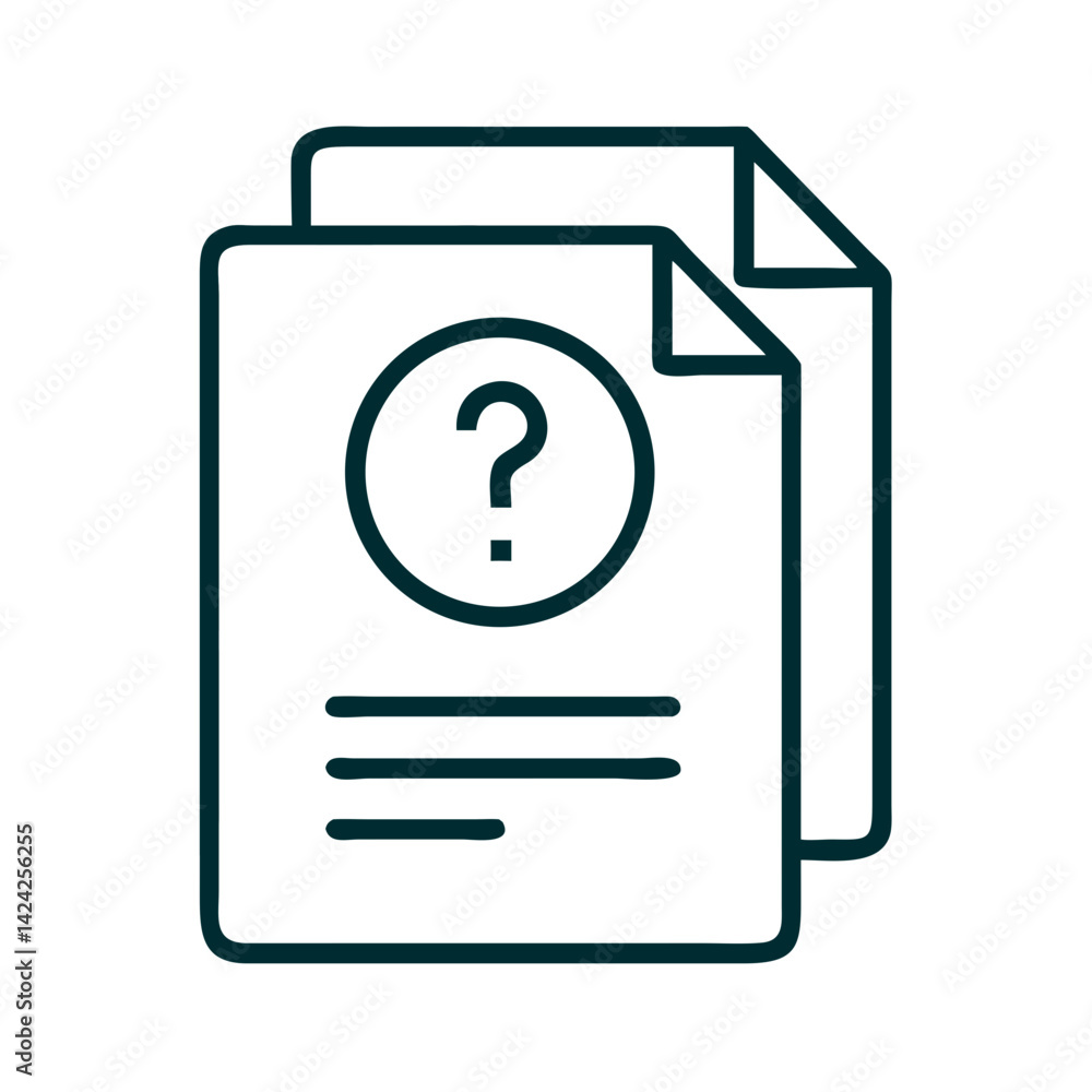 Poster Info Sheet Icon Representing Help Documentation