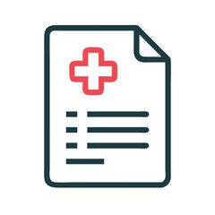 Fototapeta premium Medical Report with Cross Icon Representing Health Documentation