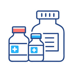 Medicine Bottles Icon Representing Prescription Medication