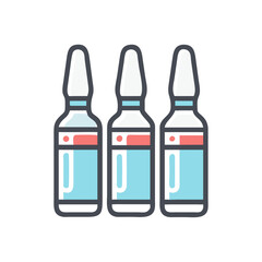 Medicine Vials Icon Representing Injectable Medication