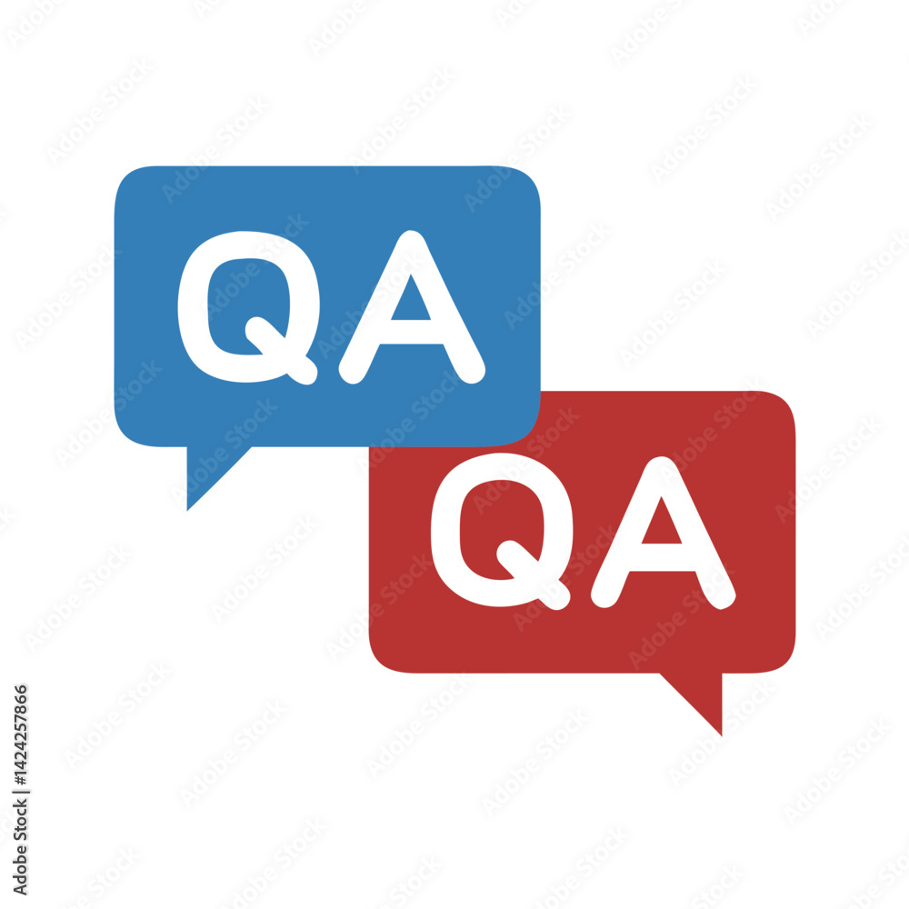 Poster q and a boxes icon representing answered inquiries