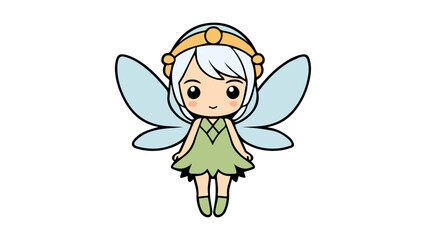 cute smiling fairy vector illustration