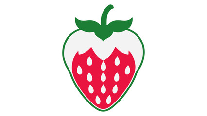strawberry vector illustration, simple strawberry illustration