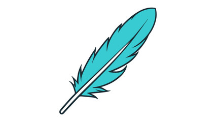 blue feather vector illustration
