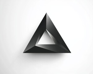 Fototapeta premium Minimalist icon with clean lines and sharp edges, isolated on white