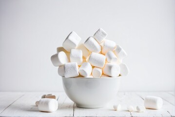 Soft and Chewy Marshmallow Close-Up – Sweet, Fluffy Treat for Dessert, Campfire Snacks, and Nostalgic Comfort Food Concepts