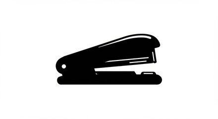 Black Stapler Silhouette on White