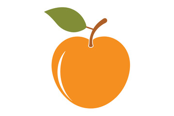 apricot-silhuette---vector-art-illustriton-white-b.eps