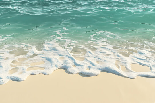 Gentle ocean waves lapping at a sandy beach.