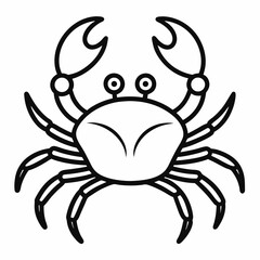 crab on white background