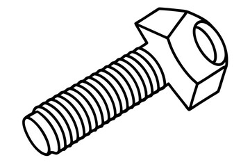 Bolts Line Art Vector Illustration