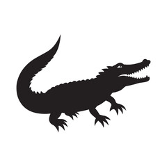 Crocodile silhouette illustration