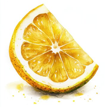 recommend clip art: Watercolor Lemon Slice: Citrus Fruit Art