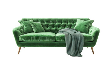Modern sofa isolated on a transparent background. Luxury Sofa for Home Decor and Interior design.