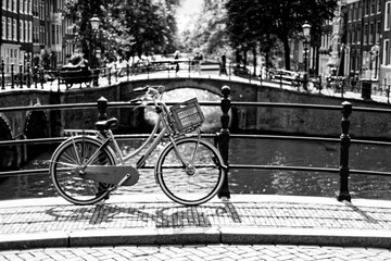 Parked bicycle Amsterdam Netherlands