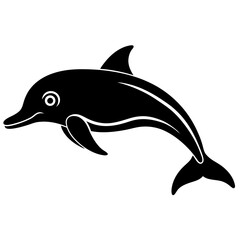 Animal porpoise silhouette vector illustrator 