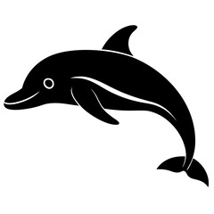 Obraz premium Animal porpoise silhouette vector illustrator 