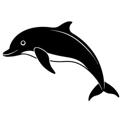 Animal porpoise silhouette vector illustrator 