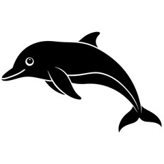 Obraz premium Animal porpoise silhouette vector illustrator 