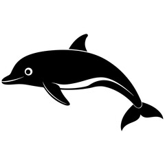 Animal porpoise silhouette vector illustrator 