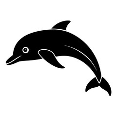 Animal porpoise silhouette vector illustrator 