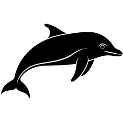 Animal porpoise silhouette vector illustrator 
