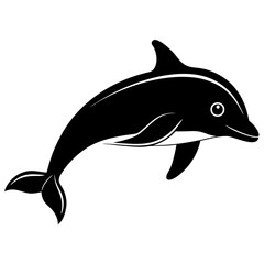 Animal porpoise silhouette vector illustrator 