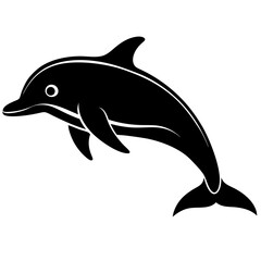 Animal porpoise silhouette vector illustrator 