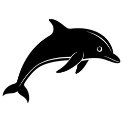Animal porpoise silhouette vector illustrator 