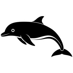 Animal porpoise silhouette vector illustrator 