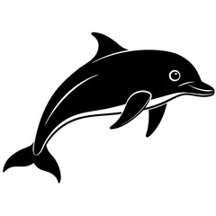 Animal porpoise silhouette vector illustrator 