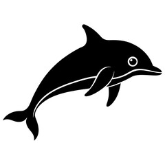 Animal porpoise silhouette vector illustrator 