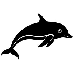 Animal porpoise silhouette vector illustrator 