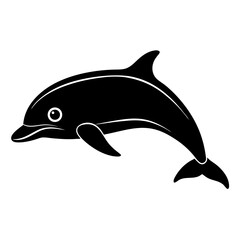 Animal porpoise silhouette vector illustrator 