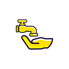 Hand Washing Icon Hygiene and Cleanliness