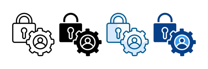 Access Control Icon Set Multiple Style Collection