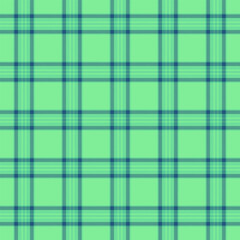 Stylish vector plaid textile, graceful check seamless tartan. Content pattern fabric texture background in green and mint colors.