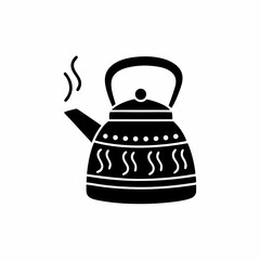 creative details Tea Kettle Icon vector Illustration