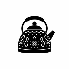 creative details Tea Kettle Icon vector Illustration