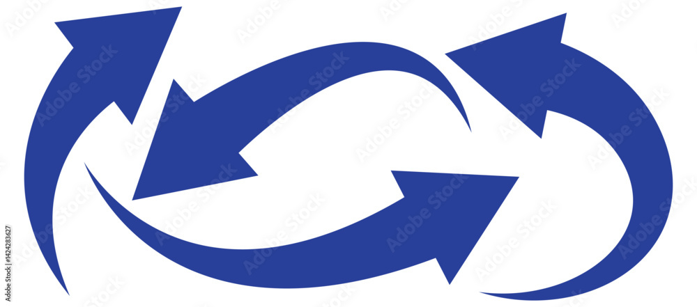 Aufkleber set long blue curve arrow icon vector. blue curve arrow icon set. long arrow icon set. curve arrow v