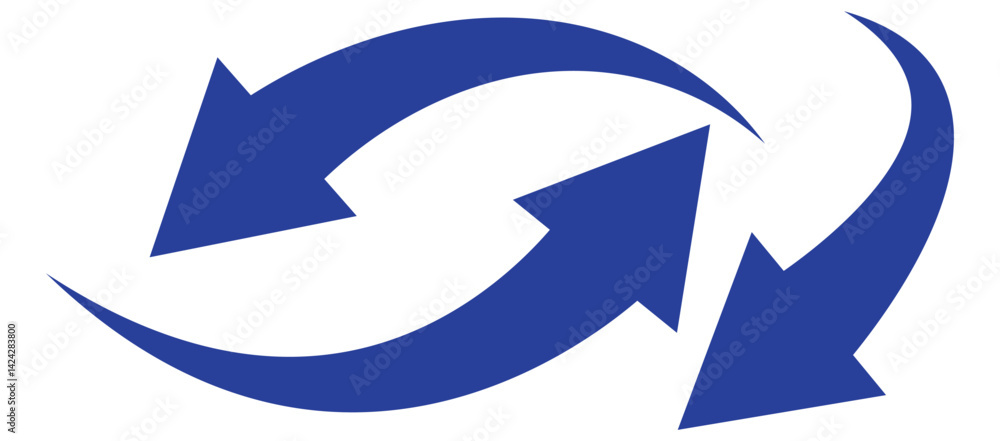Poster set long blue curve arrow icon vector. blue curve arrow icon set. long arrow icon set. curve arrow v