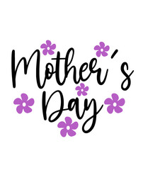 Mother’s Day typography clip art design on plain white transparent isolated background for sign, card, shirt, hoodie, sweatshirt, apparel, tag, mug, icon, poster or badge
