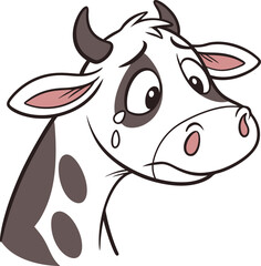 cow cartoon isolated